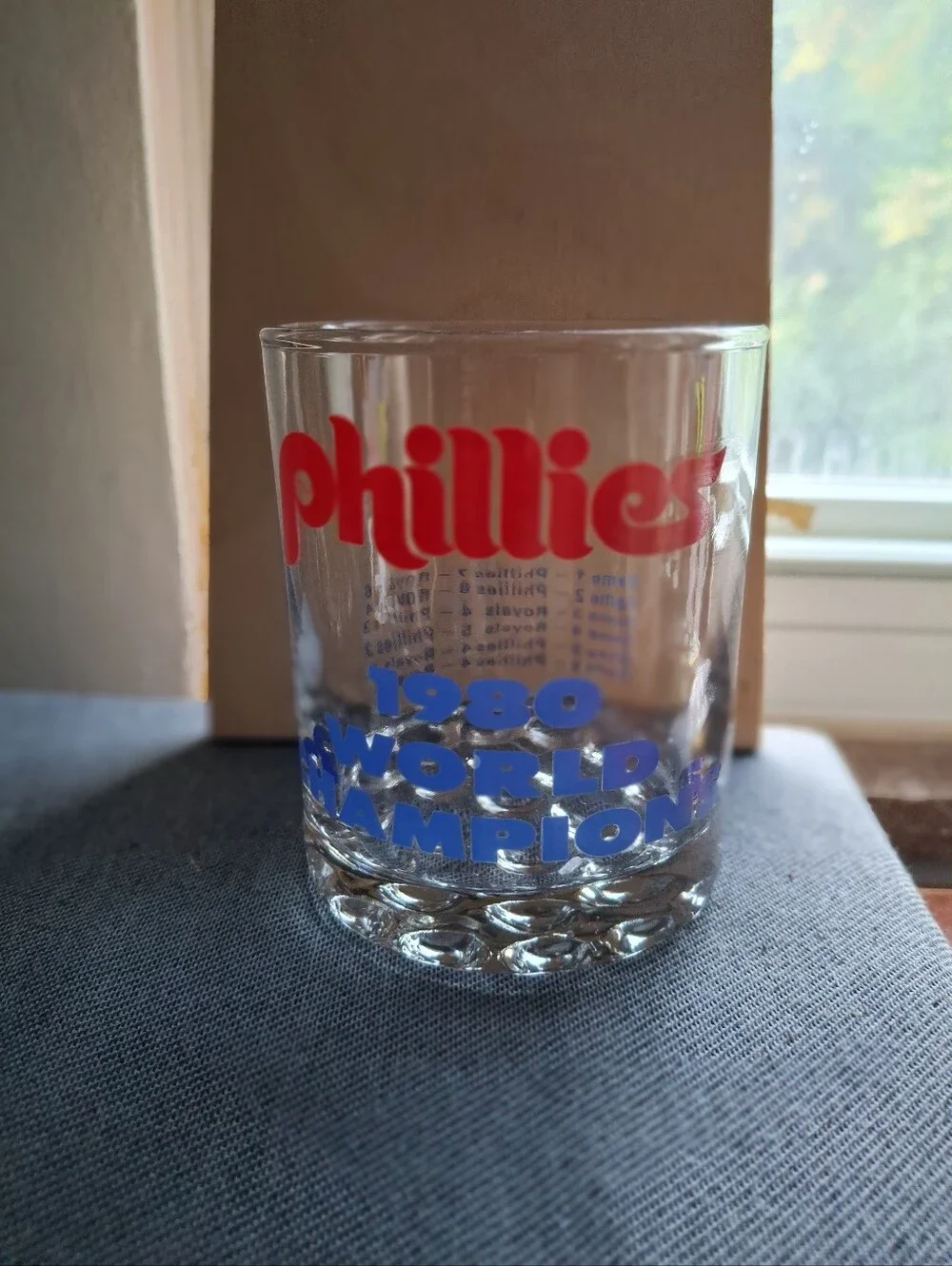 Philadelphia Phillies 1980 World Champion Collectible Rocks Glass